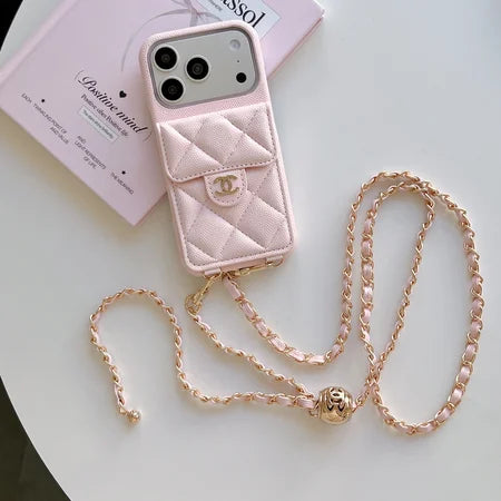 Luxury Leather Crossbody Wallet Case for iPhone 14 - 17 Series