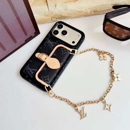 LV Monogram Luxury Case With Chain for iPhone 12-18 Pro & Pro Max