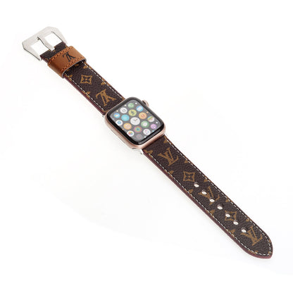LEATHER CANVAS LUXURY APPLE WATCH STRAP Roxy New 2