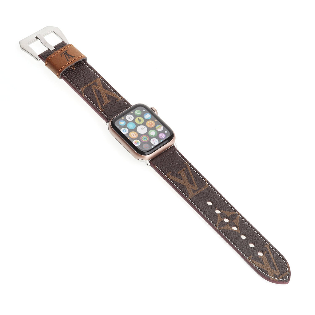 LEATHER CANVAS LUXURY APPLE WATCH STRAP Roxy New 2