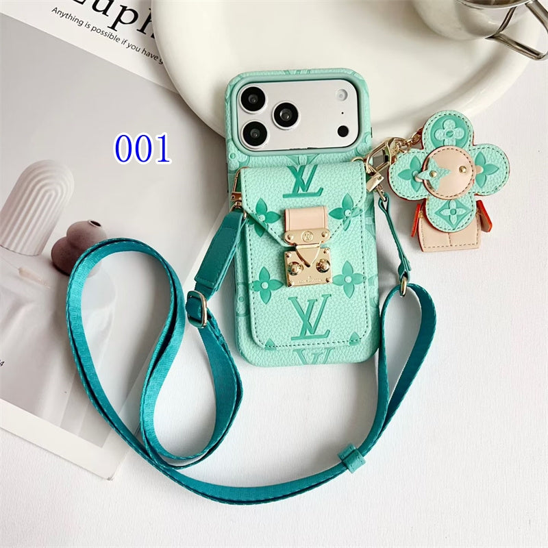 Luxury Monogram Crossbody iPhone Case with Detachable Wallet