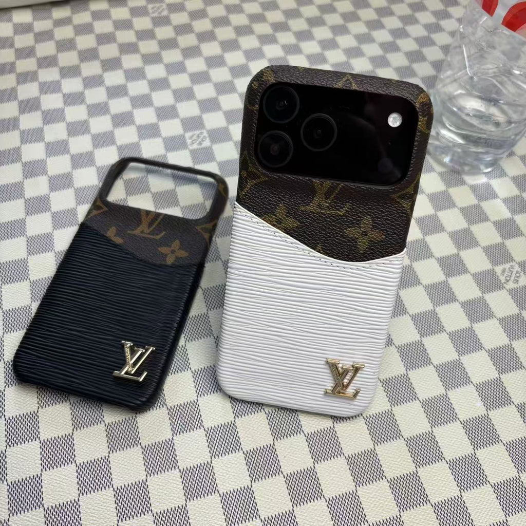 Leather Case with Card Holder for iPhone 17 / 16 / 15 / 14