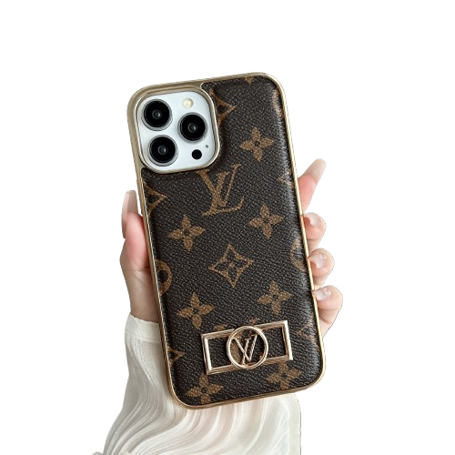 MONOGRAM CANVAS LEATHER PREMIUM ELECTROPLATING FOR IPHONE Roxy New 2