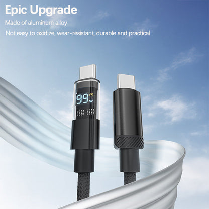 100W Fast Charging Cable With Digital Display