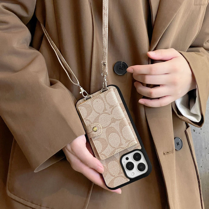 Coach Card Bag Leather Chain iPhone Case Roxy New 2