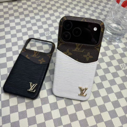 Leather Case with Card Holder for iPhone 12-17 Series