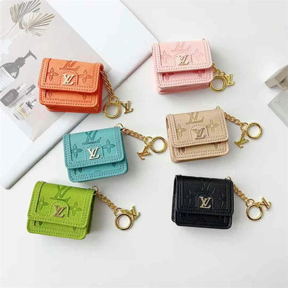 Luxury Leather AirPods Case | Designer Protective Cover with Clip
