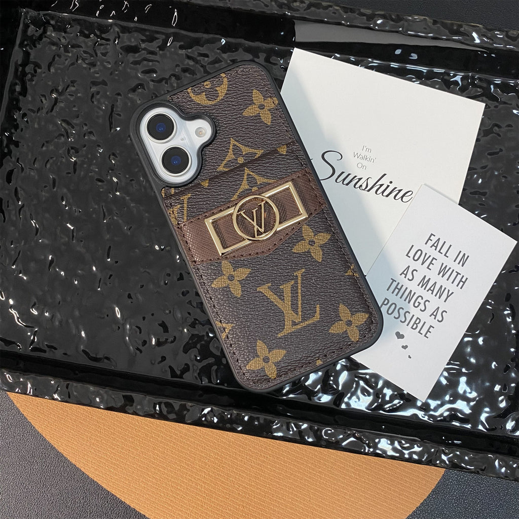 CLASSIC CIRCLE MONOGRAM CANVAS IPHONE CASE Roxy New 2