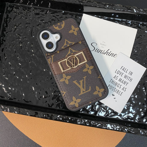 CLASSIC CIRCLE MONOGRAM CANVAS IPHONE CASE Roxy New 2