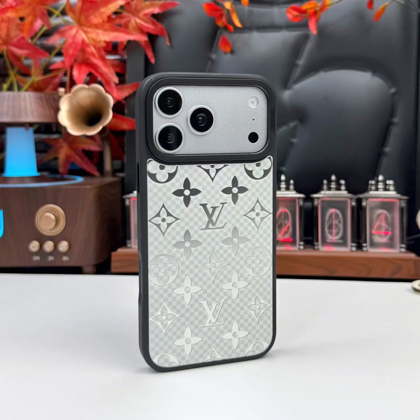 Luxury Metallic Foil LV Monogram iPhone Case