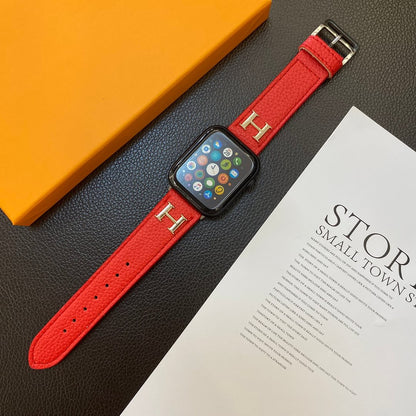 Genuine Pattern Leather Apple Watch Strap Roxy New