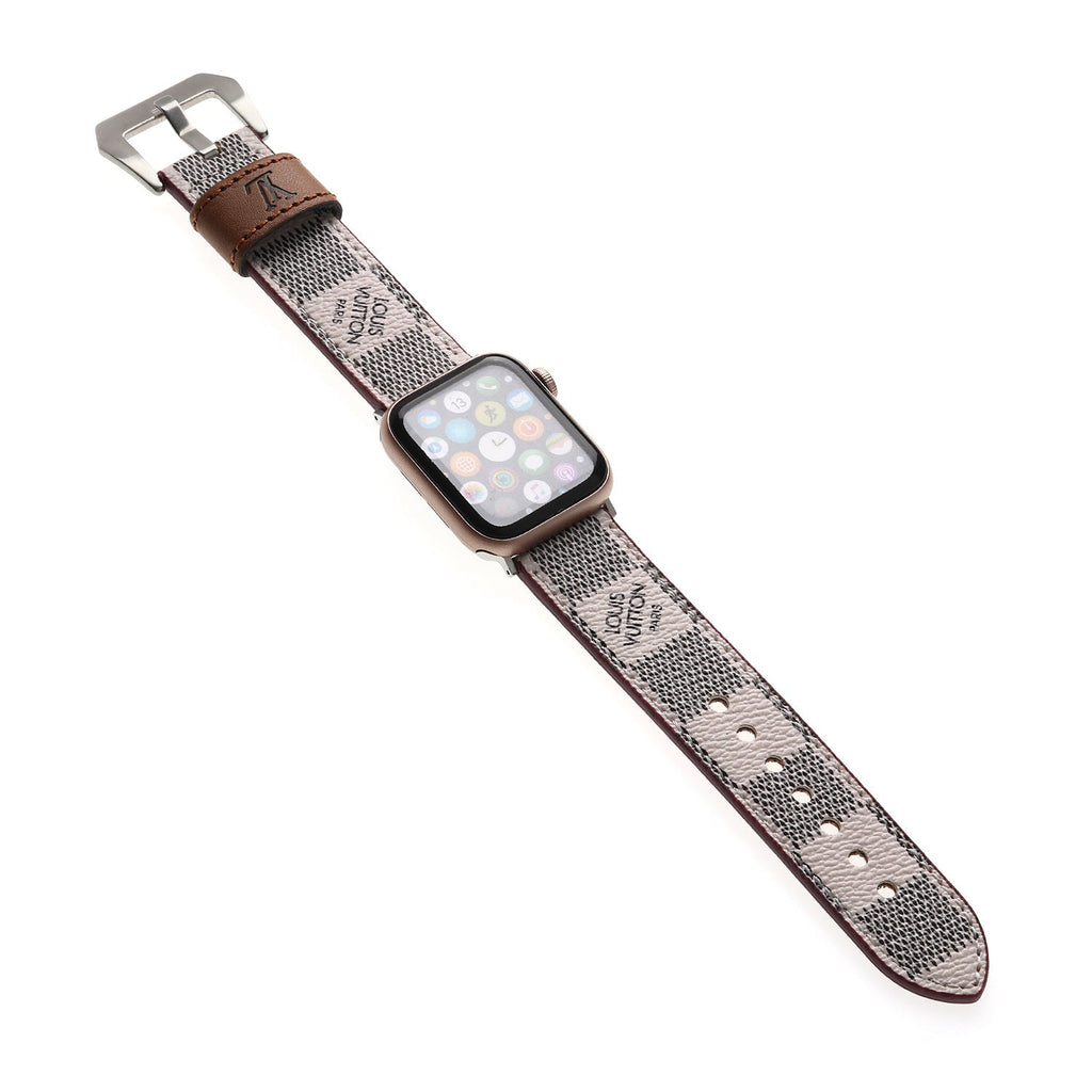 LEATHER CANVAS LUXURY APPLE WATCH STRAP Roxy New 2