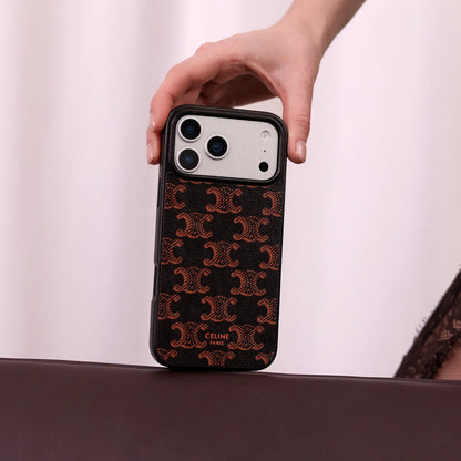 Classic Celine iPhone Case Classic Brown for iPhone 12-18 Pro & Pro Max