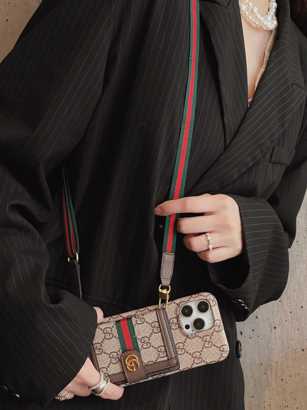 Ophidia Leather Wallet Crossbody iPhone Case Roxy New 2