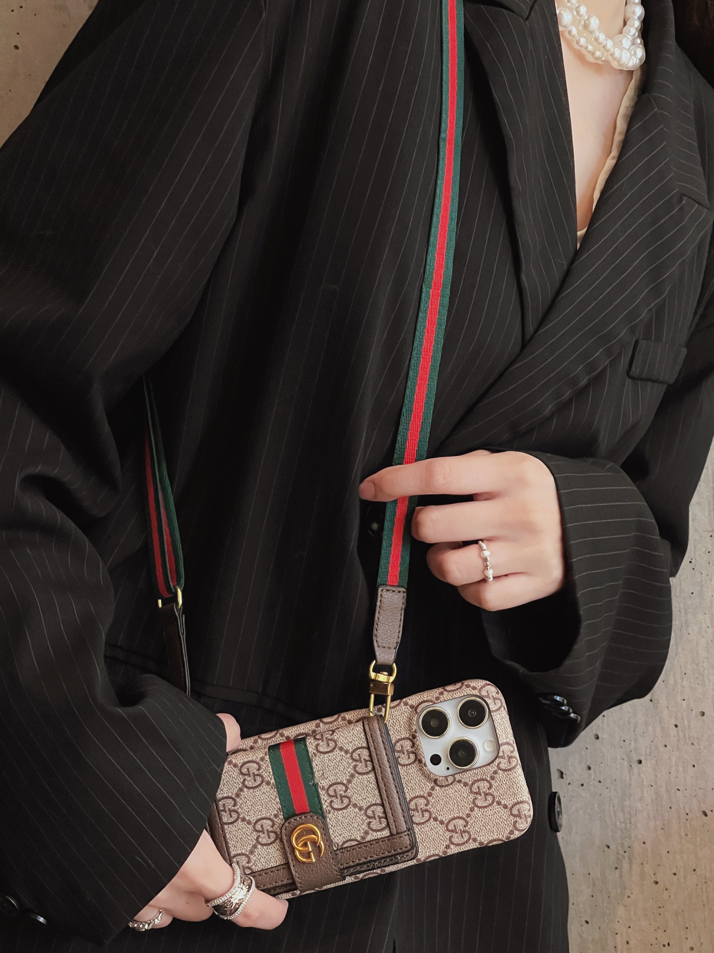 Ophidia Leather Wallet Crossbody iPhone Case Roxy New 2