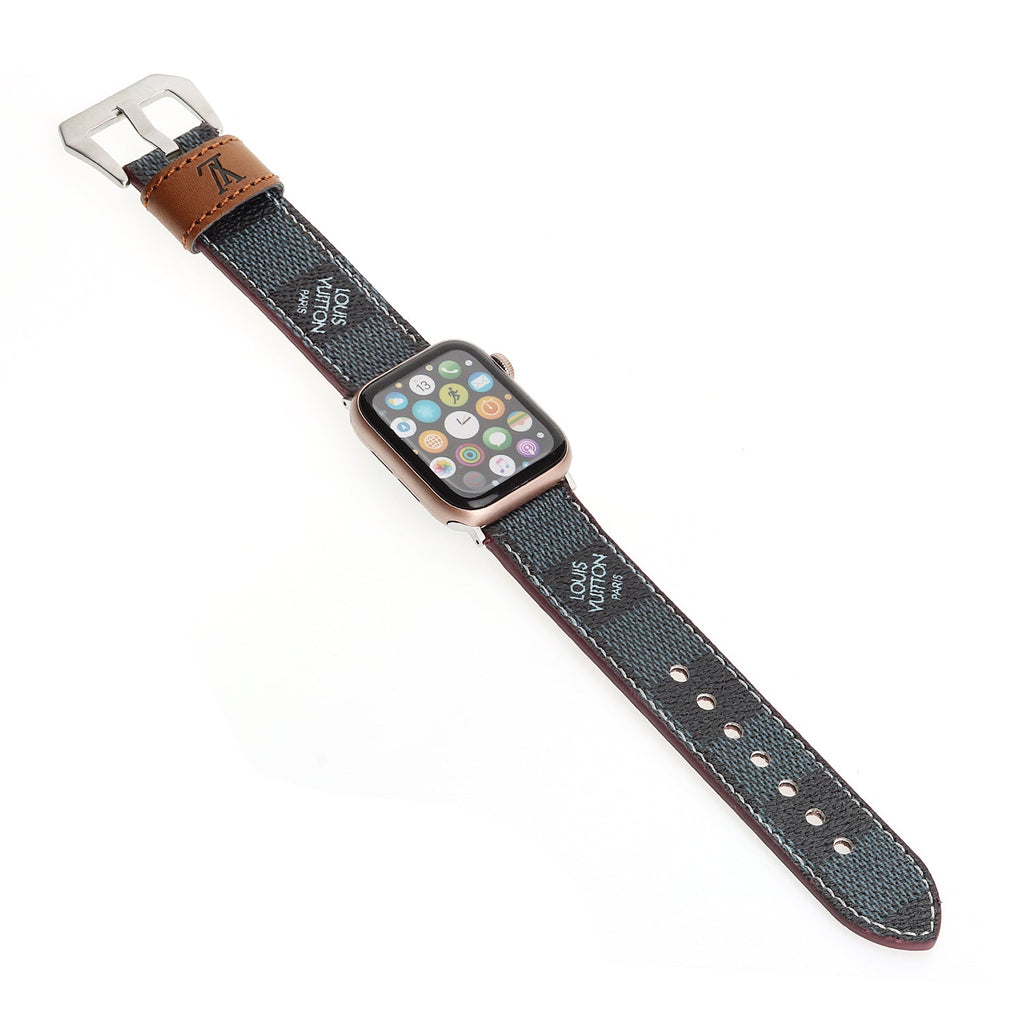 LEATHER CANVAS LUXURY APPLE WATCH STRAP Roxy New 2