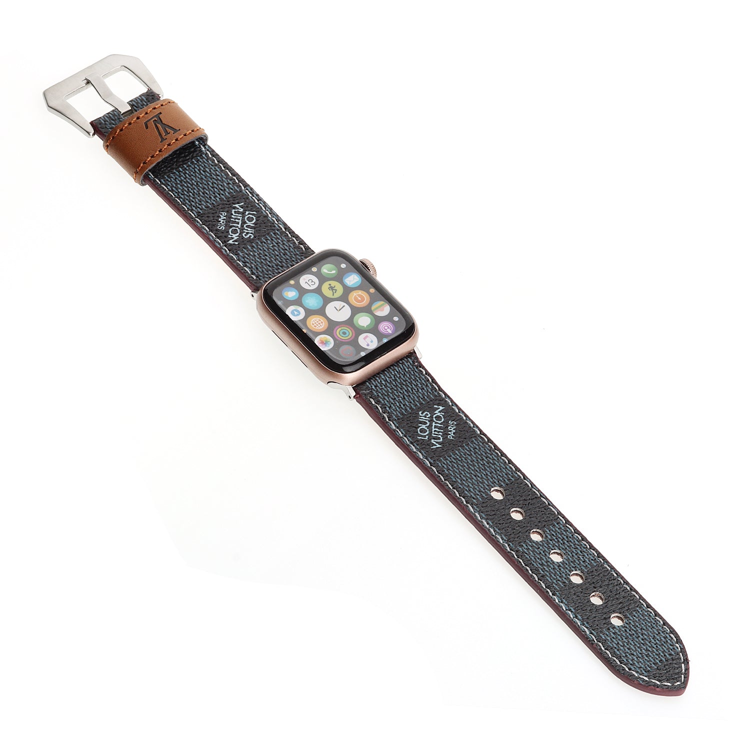 LEATHER CANVAS LUXURY APPLE WATCH STRAP Roxy New 2