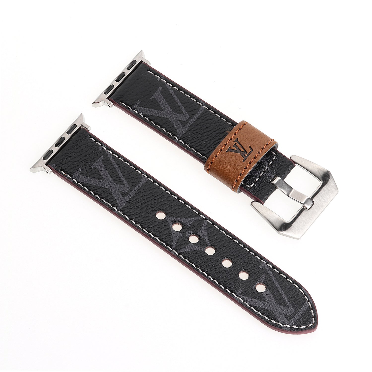 LEATHER CANVAS LUXURY APPLE WATCH STRAP Roxy New 2