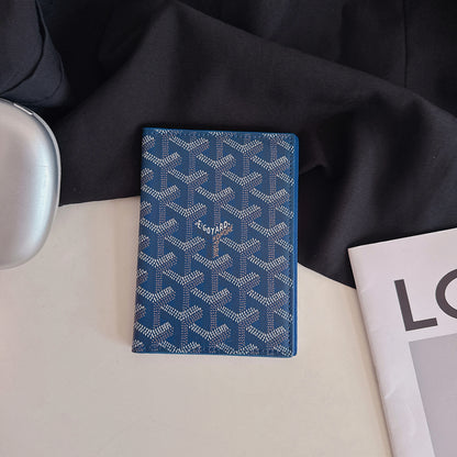 Elegant Goyardine Canvas Passport & Card Covers