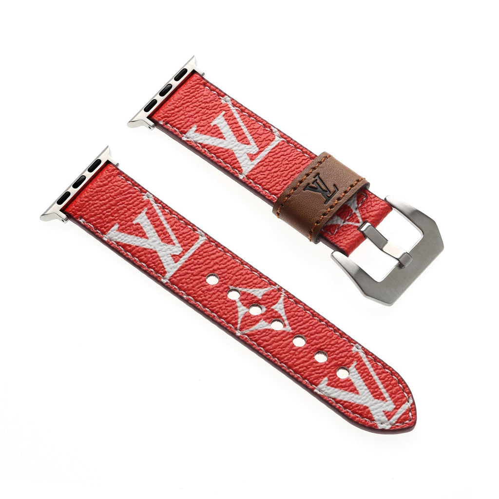 LEATHER CANVAS LUXURY APPLE WATCH STRAP Roxy New 2