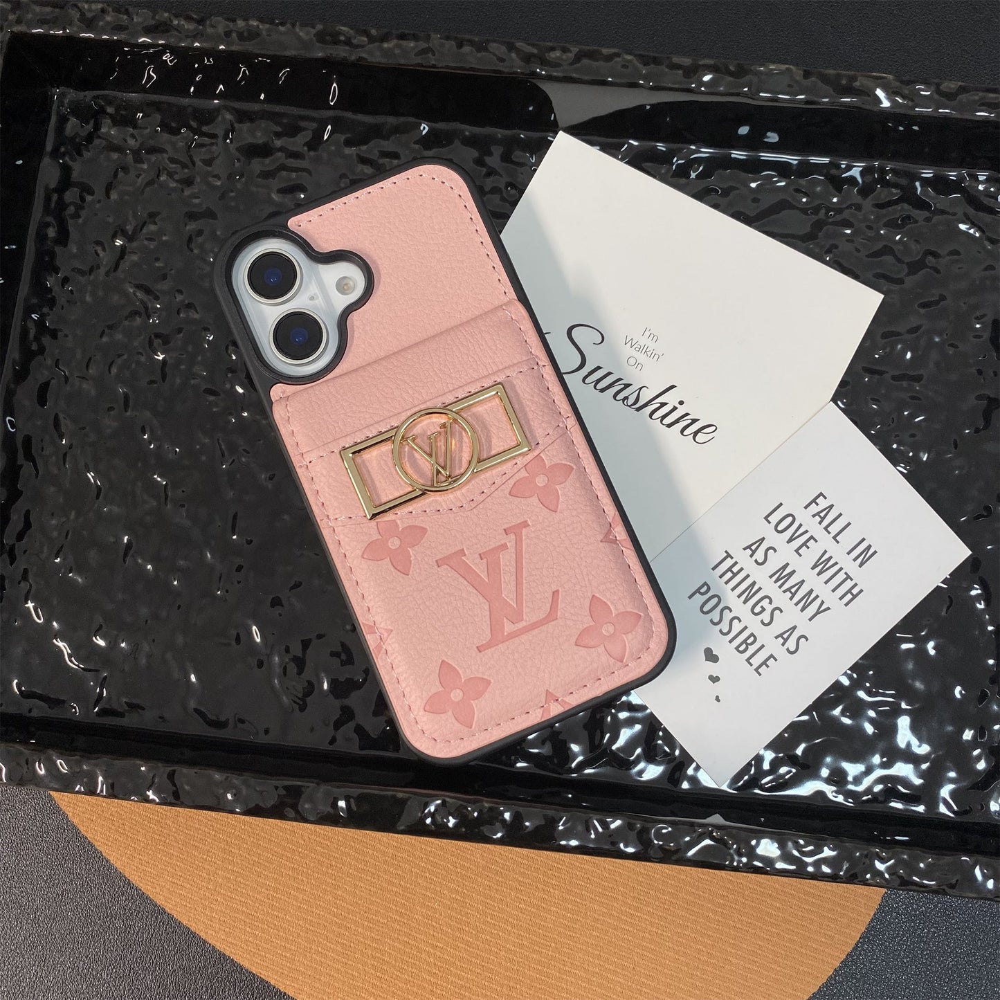 CLASSIC CIRCLE MONOGRAM CANVAS IPHONE CASE Roxy New 2