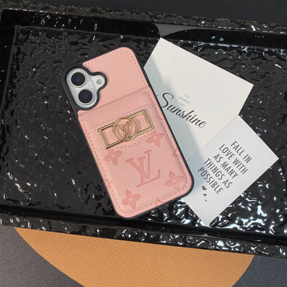 CLASSIC CIRCLE MONOGRAM CANVAS IPHONE CASE Roxy New 2
