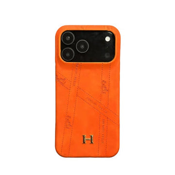 HRM Slim Leather Case with Metal H Emblem