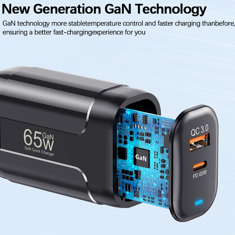65W GaN Super 2-Port Fast Charger