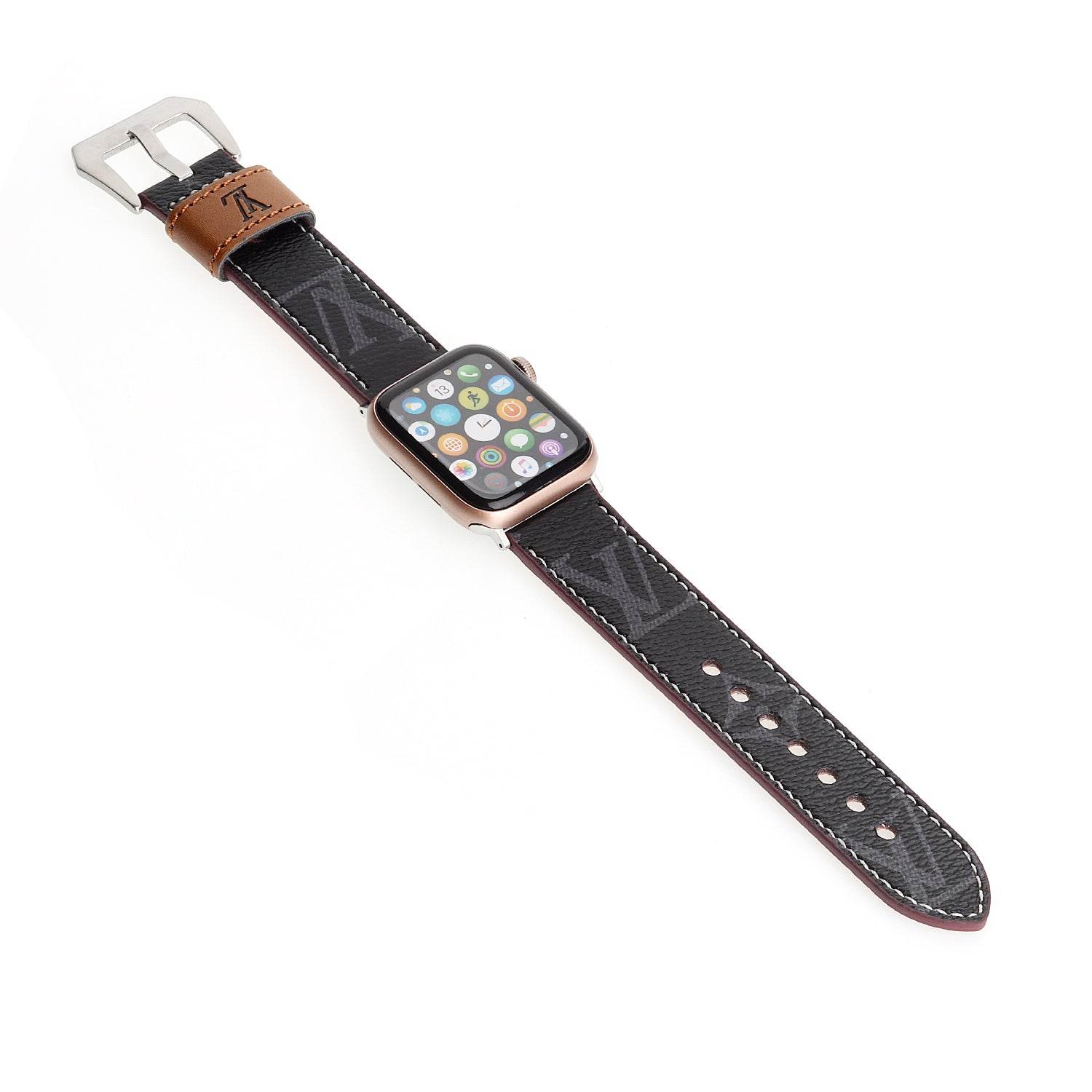 LEATHER CANVAS LUXURY APPLE WATCH STRAP Roxy New 2