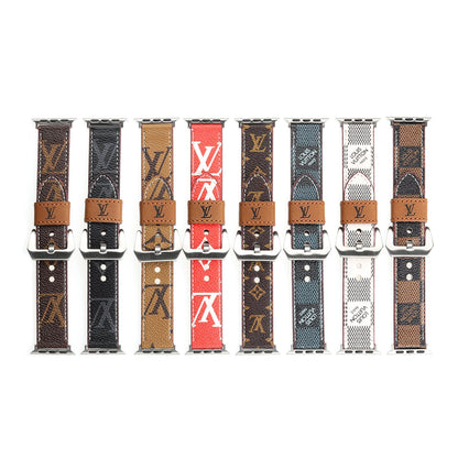 LEATHER CANVAS LUXURY APPLE WATCH STRAP Roxy New 2