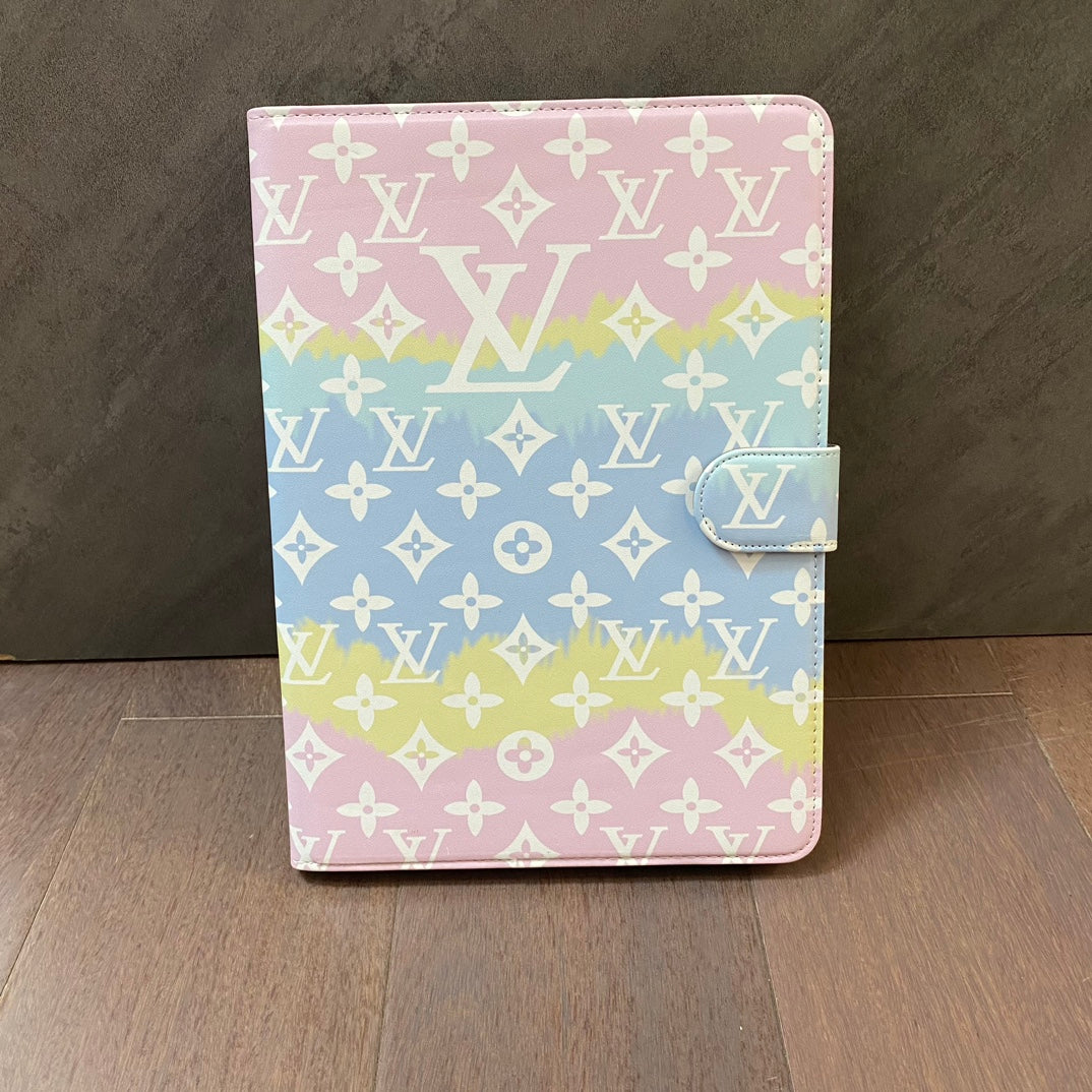 Luxury Canvas Monogram Leather Fresh Summer Theme Pattern iPad case