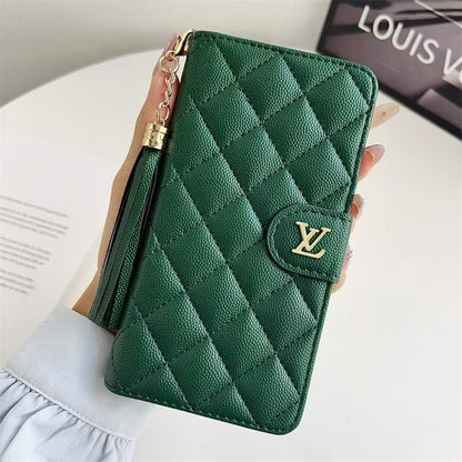 Premium Louis Vuitton Leather Wallet Leather Crossbody Bag For iPhone Case 12-18 Pro & Pro Max