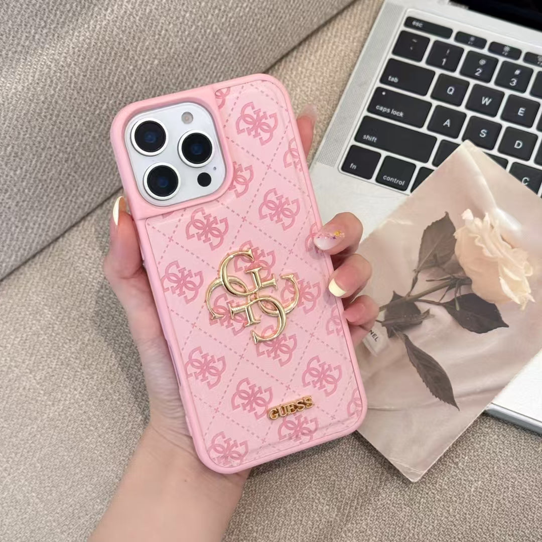 GUESS Monogram Mirror Electroplated Apple iPhone Case theroxymob