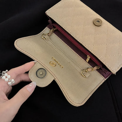 Luxury Leather Chanel Crossbody Phone Bag