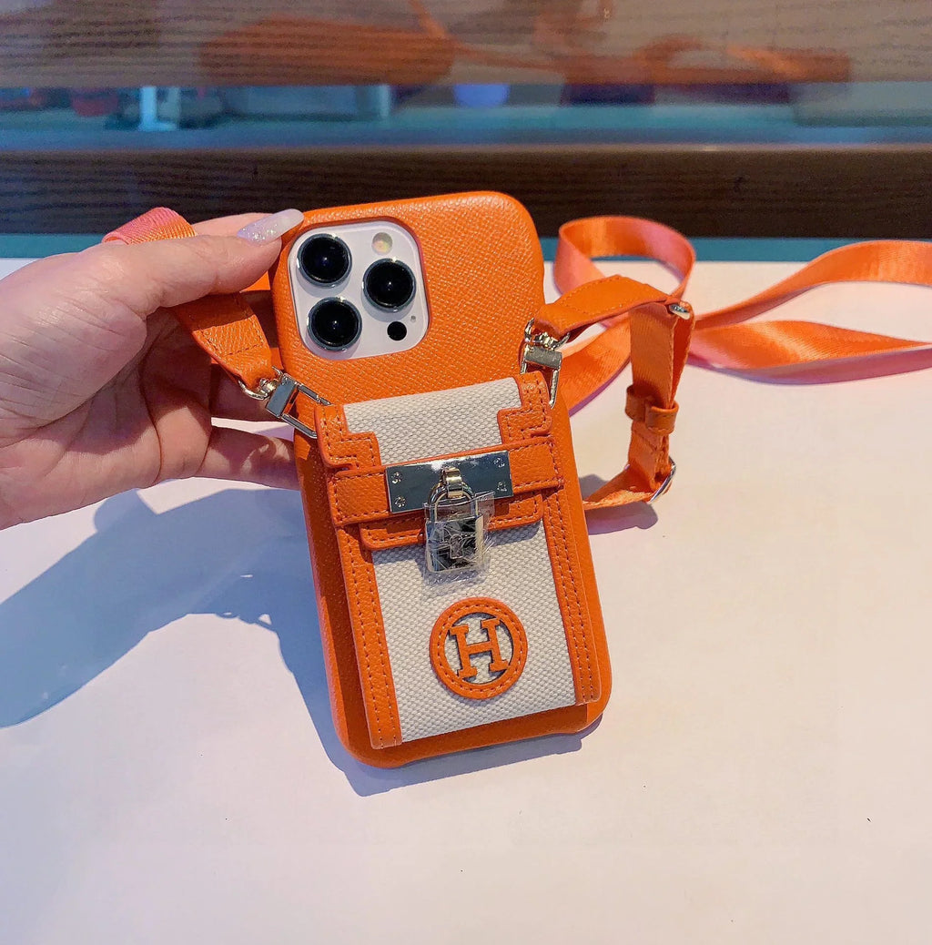 Hermes Luxury Leather Phone Case For iPhone 1