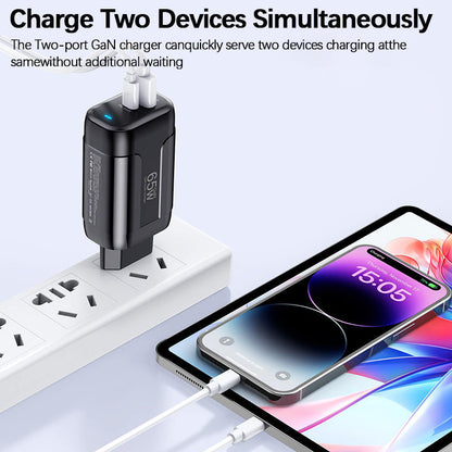 65W GaN Super 2-Port Fast Charger