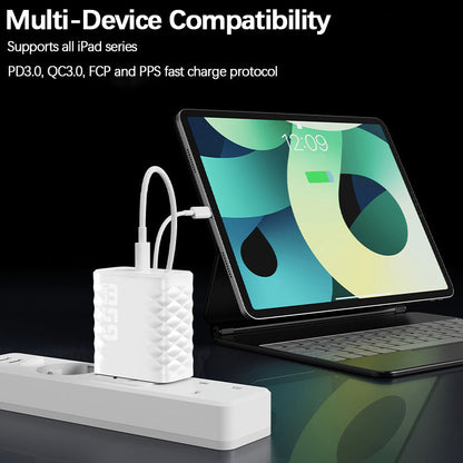 65W GaN Super Fast Charger - 3-Port Mini Power Brick