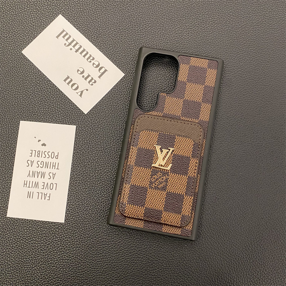SAMSUNG GALAXY PETITE MALLE PHONE CASES CARD HOLDER MONOGRAM CANVAS Roxy New