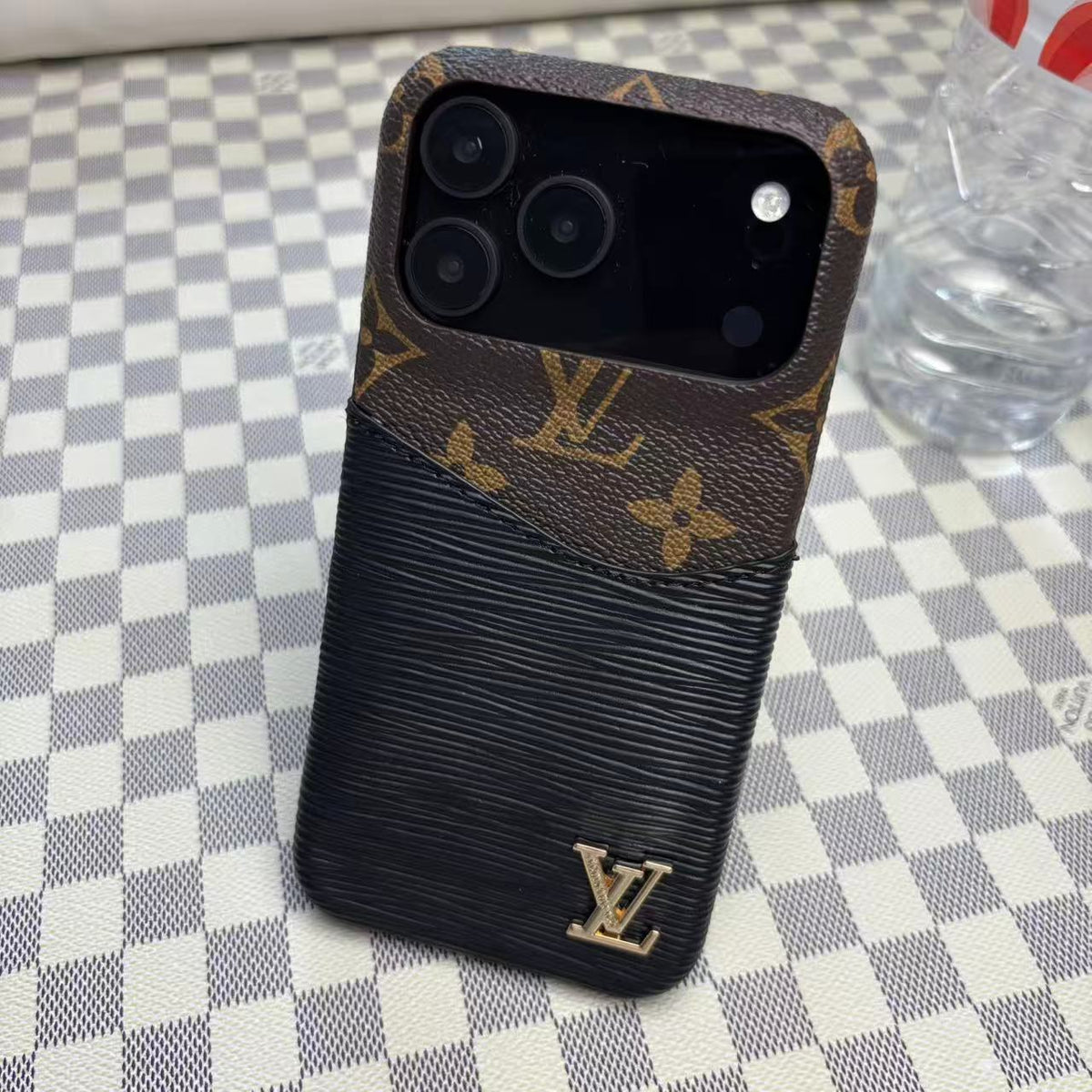 Leather Case with Card Holder for iPhone 12-17 Series