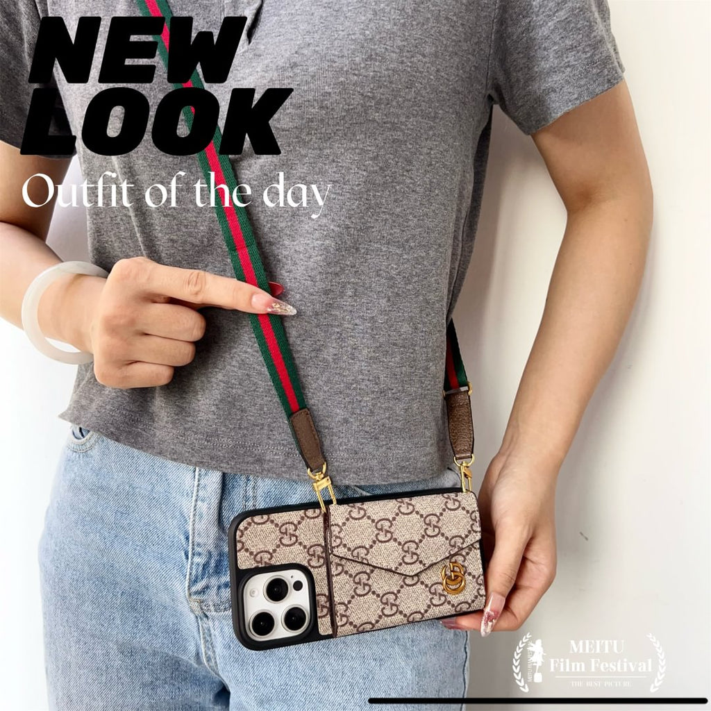 Crossbody Wallet Accordion Card Holder Canvas iPhone Leather cases Roxy New 2