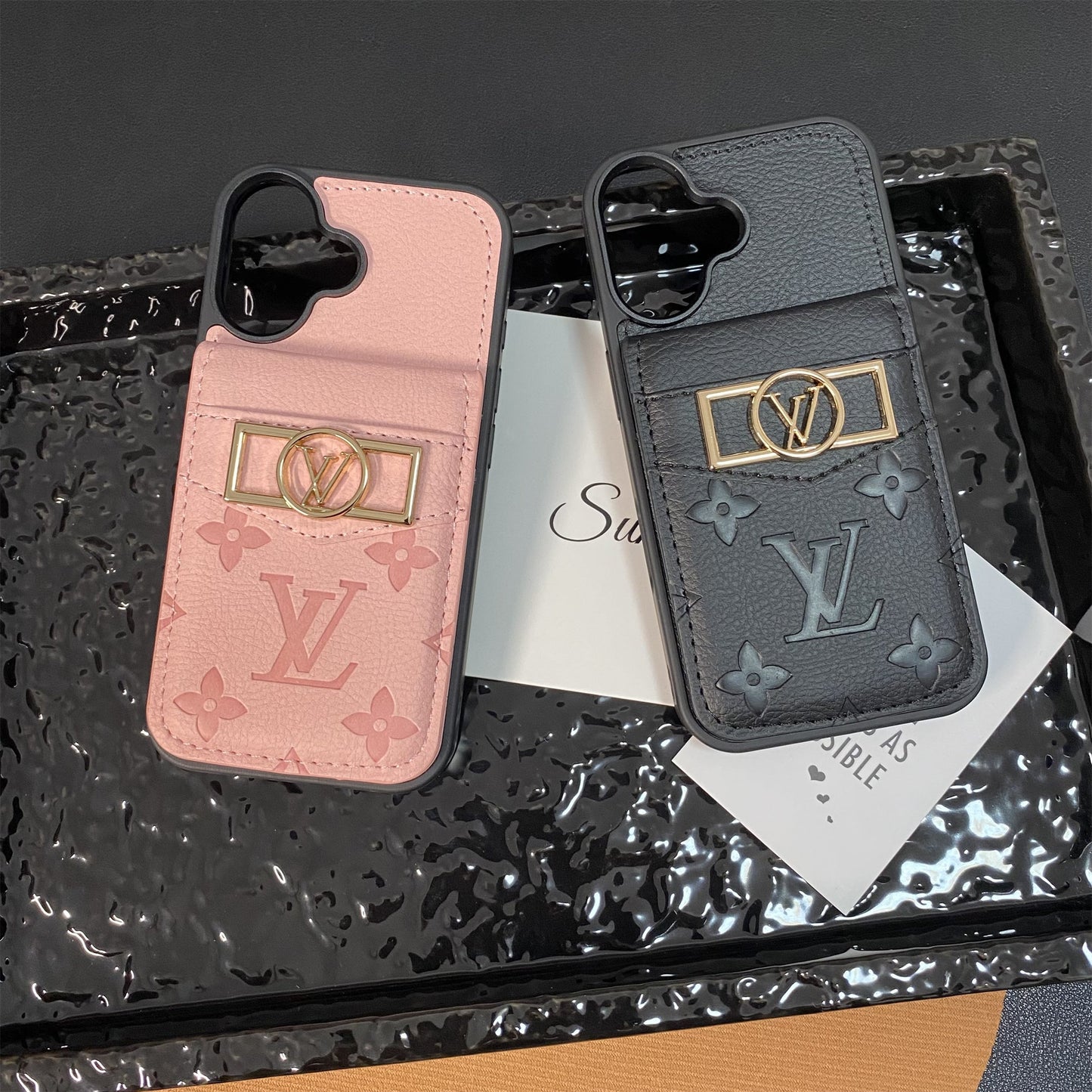 CLASSIC CIRCLE MONOGRAM CANVAS IPHONE CASE Roxy New 2