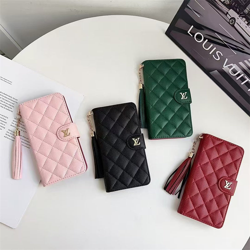 Premium Louis Vuitton Leather Wallet Leather Crossbody Bag For iPhone Case 12-18 Pro & Pro Max