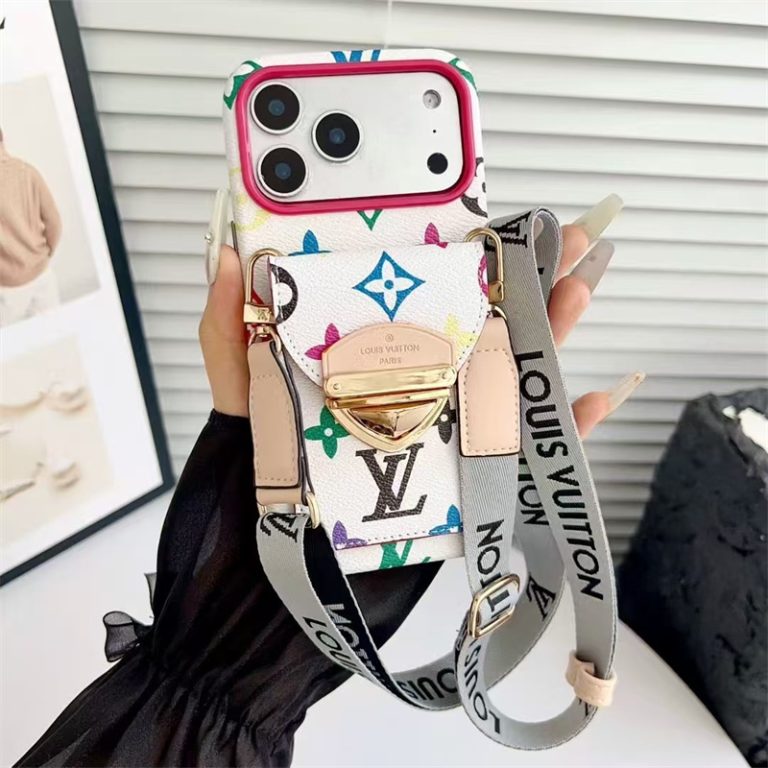 LV Luxury Phone Case with Strape For iPhone 13-17 Series