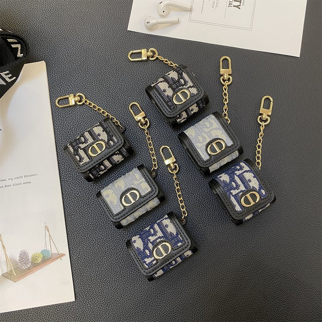 Fabric luxury handle leather Apple AirPods case Roxy New