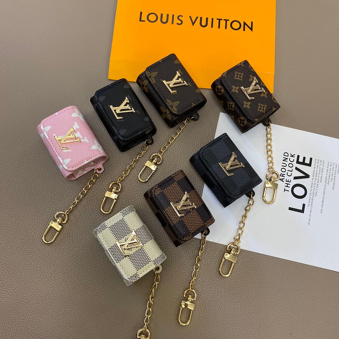 Luxury Genuine Leather Case for Apple AirPods Headphones Roxy New