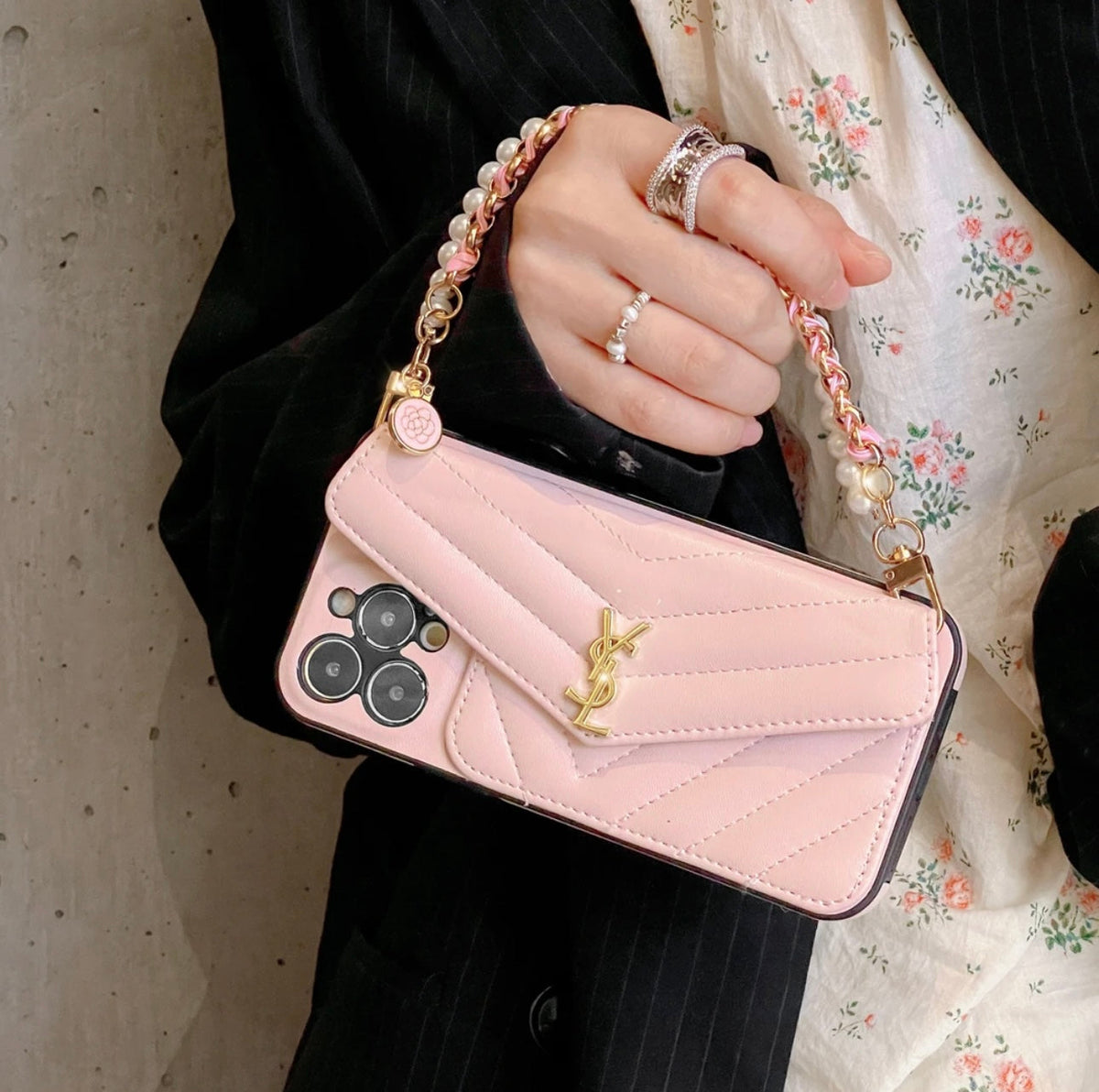 YSL Luxurious iPhone Case（With chain） theroxymob