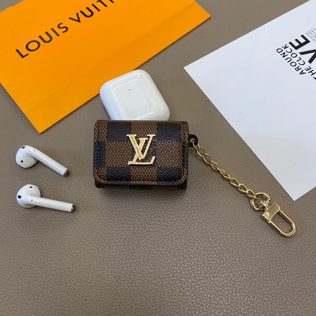 Luxury Genuine Leather Case for Apple AirPods Headphones Roxy New