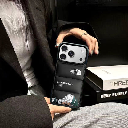 North Face Style Puffer Phone Case With Graphic