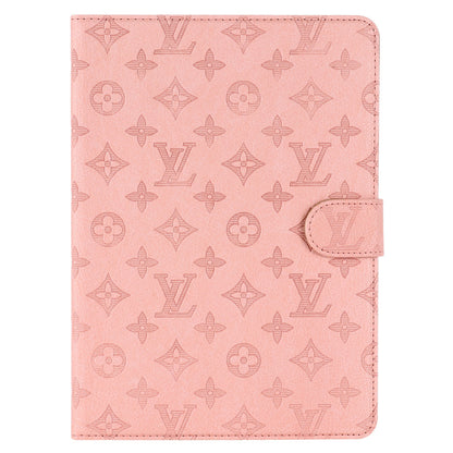 3D Embossed Canvas Monogram Holster Apple iPad Flip Cover With Stand Function theroxymob