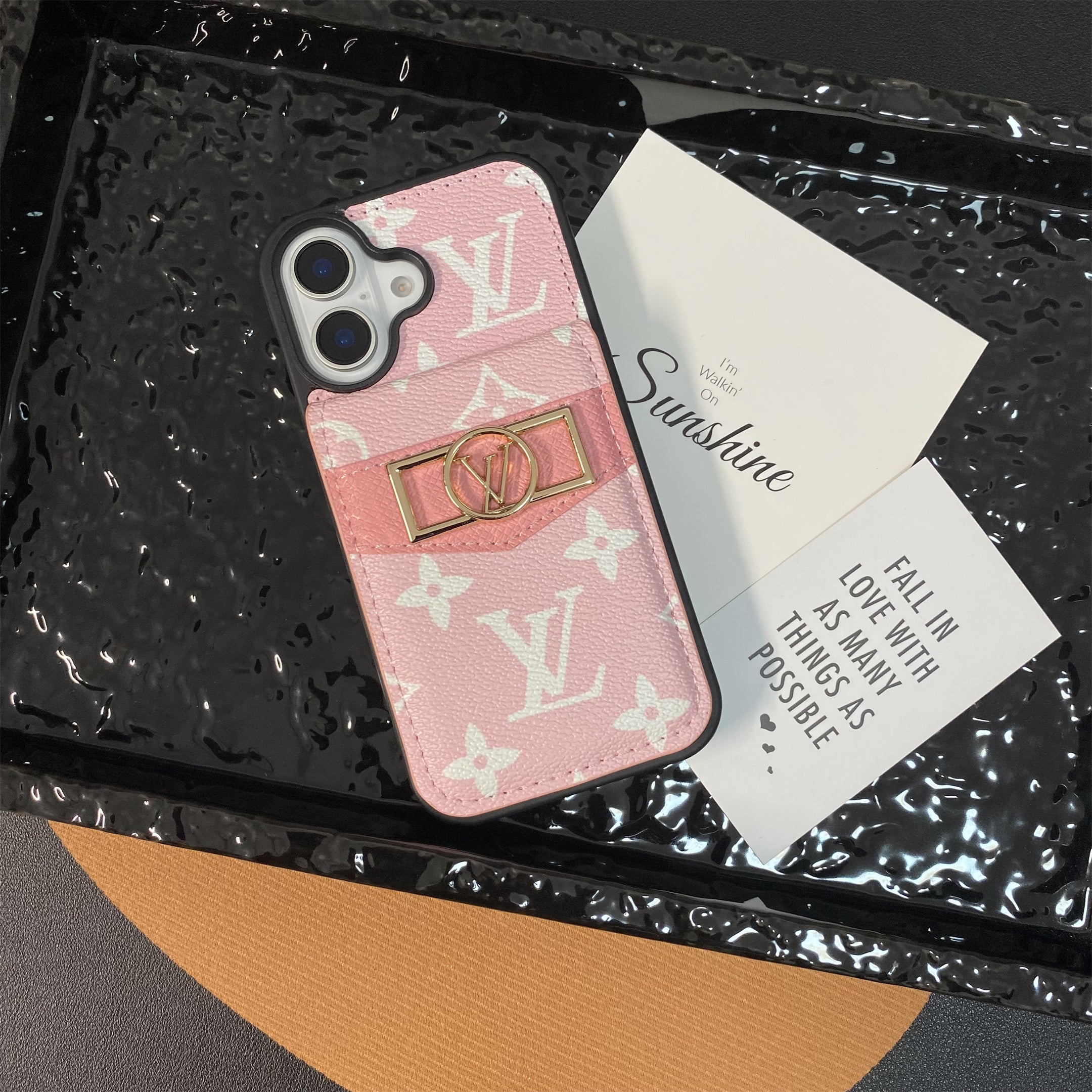 CLASSIC CIRCLE MONOGRAM CANVAS IPHONE CASE Roxy New 2